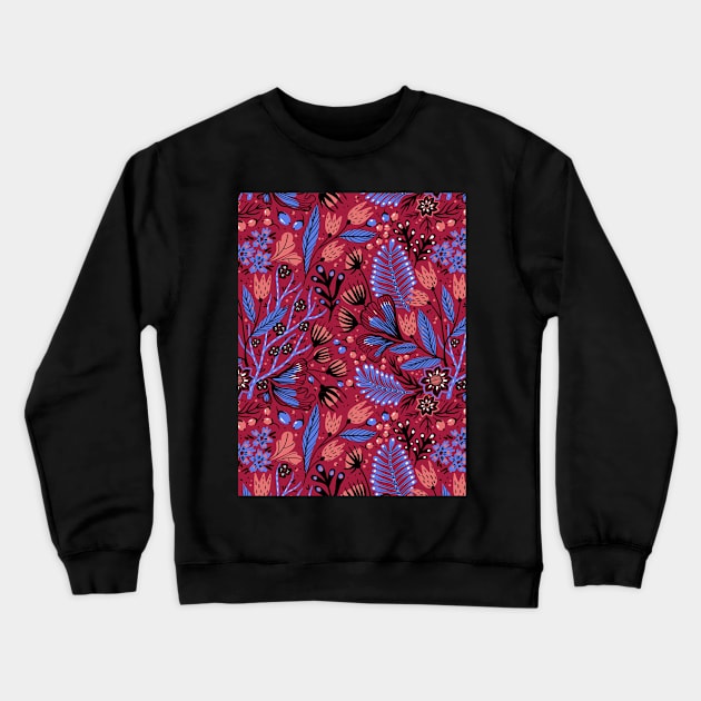 Floral Nature Pattern Crewneck Sweatshirt by MarjanShop